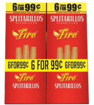 SPLITARILLOS FIRE CIGARILLOS POUCH 30 Pouches of 3