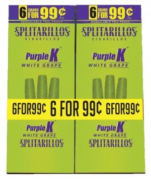 Splitarillos Purple K (White Grape) Cigarillos 30 Pouches of 3