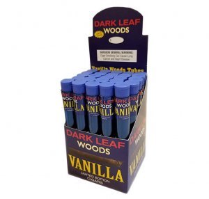 Woods Dark Leaf Tubed Cigars Vanilla 25Ct