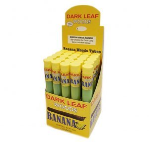 Woods Dark Leaf Tubed Cigars Banana 25Ct