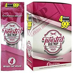 Twisted Hemp Wraps California Dream 15 Pouches of 4