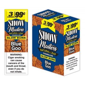 Show Masters Natural Leaf Cigars Blue Goo 15 Packs of 3