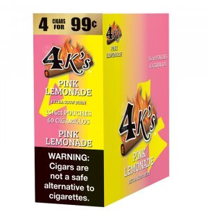 4 Kings Cigars Pink Lemonade 15 Pouches of 4