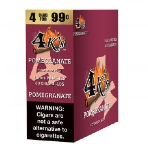 4 Kings Cigars Pomegranate 15 Pouches of 4