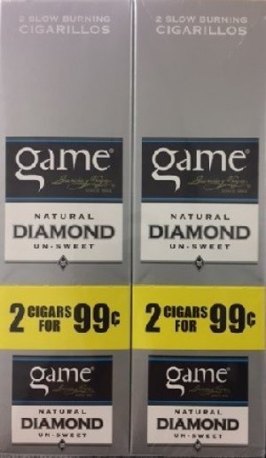 Game Cigarillos Foil Diamond 30 Pouches of 2