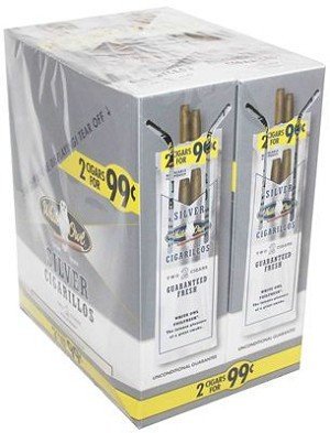 White Owl Cigarillos Silver 30 Pouches of 2