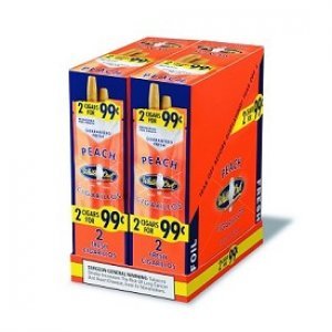 White Owl Cigarillos Peach 30 Pouches of 2