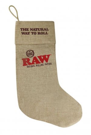 Raw Burlap Holiday Stocking - 17