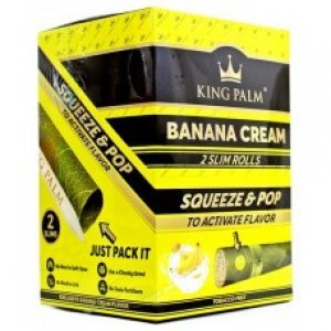 King Palm Wraps Slim Size Banana Cream 20Ct/2