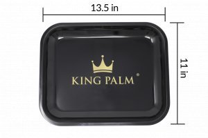 King Palm Rolling Tray Medium- Black