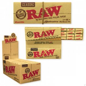 Raw Classic Masterpiece King Size Slim + Pre-Rolled Tips