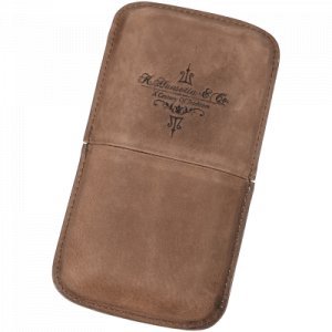 Gurkha Cigars Leather Case Holds 3 -Brown