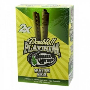 Double Platinum Blunt Wraps White Sea 25/2 Ct