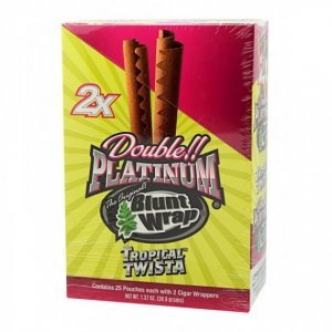 Double Platinum Blunt Wraps Tropical Twista 25/2 Ct