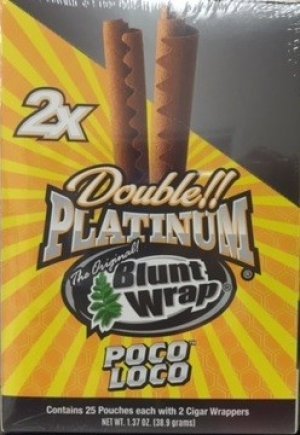 Double Platinum Blunt Wraps Poco Loco 25/2 Ct