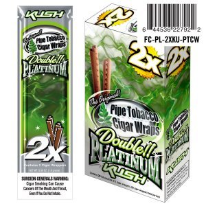 Double Platinum Blunt Wraps Kush 25/2 Ct