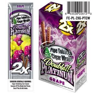 Double Platinum Blunt Wraps Grape 25/2 Ct