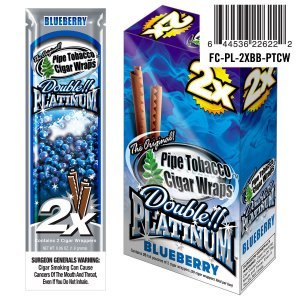 Double Platinum Blunt Wraps Blueberry 25/2 Ct