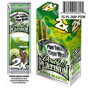 Double Platinum Blunt Wraps Apple Martini 25/2 Ct