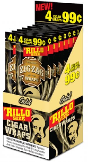 Zig Zag Rillo Wraps Gold 4 for 0.99