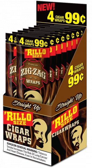 Zig Zag Rillo Wraps Straight Up 4 for 0.99