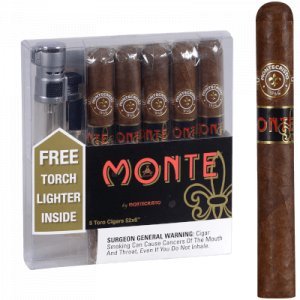 Montecristo Monte Toro With Torch Lighter 5 Ct. Box 6.00X52