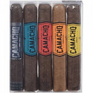 Camacho Core 5 Assortment Robusto 5 Ct. Pack 5.00X50