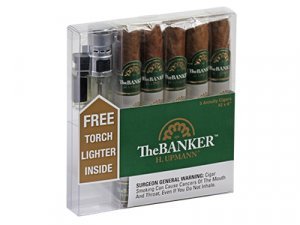 H. Upmann The Banker Annuity W/ Torch Lighter 5 Ct. Box 6.00X52