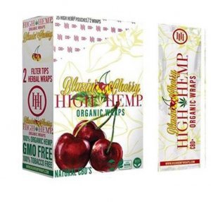 High Hemp Organic Wraps Blazing Cherry 25Ct/2