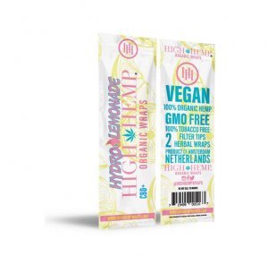 High Hemp Organic Wraps Hydro Lemonade 25Ct/2