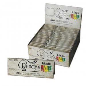 Randys Roots Wired Natural Hemp King Size Rolling Papers 25Ct