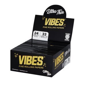 VIBES Ultra Thin Rolling Papers w/ Filters / 24pc Display