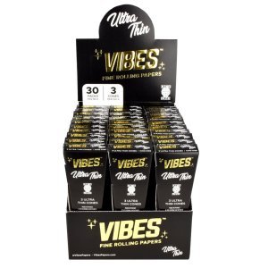 VIBES Ultra Thin Cones Kingsize Slim / 30pc Display