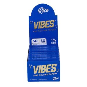 VIBES Rice Rolling Papers 1 1/4 / 50pc Display