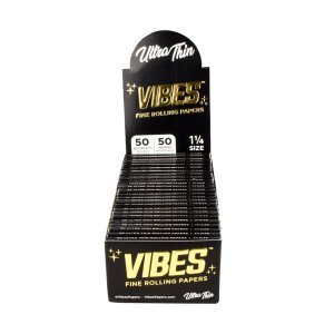 VIBES Ultra Thin Rolling Papers 1 1/4 / 50pc Display