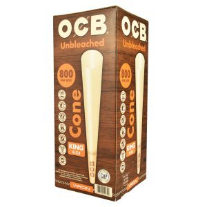 OCB Virgin Unbleached Cones / 800pc Bulk Box / Kingsize