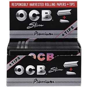 OCB Premium Rolling Papers Slim & Tips 24 Packs