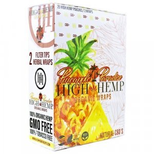 High Hemp Organic Wraps Pineapple Paradise 25Ct/2