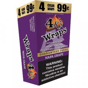 4 Kings Wraps 30/4 Pouches Napa Grape