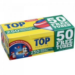 Top Cigarette Filter Tubes Menthol Bonus 250 Ct. Box