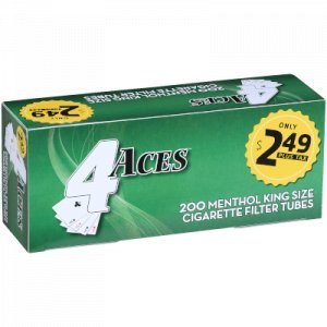 4 Aces Cigarette Filter Tubes King Size Menthol 5/200 Ct. Boxes