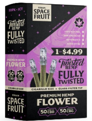 Twisted Wraps Hemp Flower Blunts (10Pk) Space Fruit