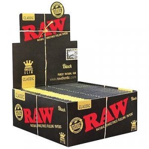 RAW Black Rolling Papers KingSize Slim 50Ct