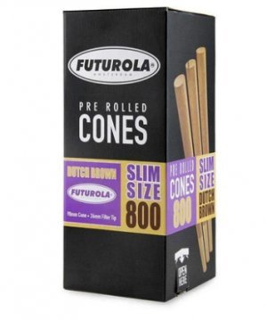 Futurola Cones Slim Size Dutch Brown - 800ct