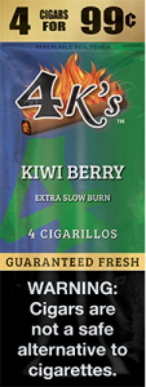 4 Kings Cigars Kiwi Berry 15 Pouches of 4