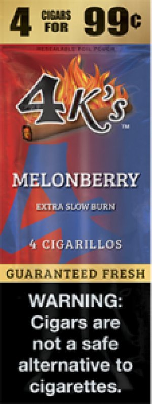 4 Kings Cigars Melon Berry 15 Pouches of 4