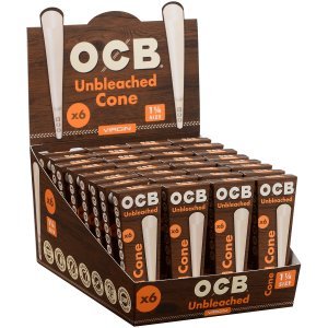 OCB Virgin 1.25 Pre-rolled Cones 32/6 Ct. Display