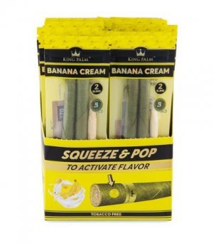 King Palm Wraps 2 Mini Rolls 20PK Display Banana Cream