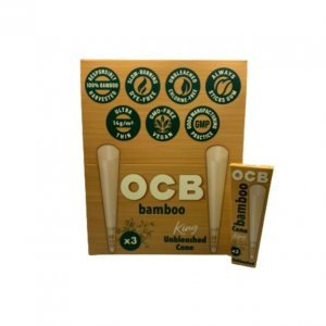 OCB Unbleached Bamboo King Size Cones