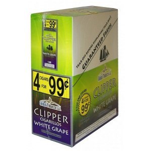 Clipper Cigarillos White Grape 15 Pouches of 4